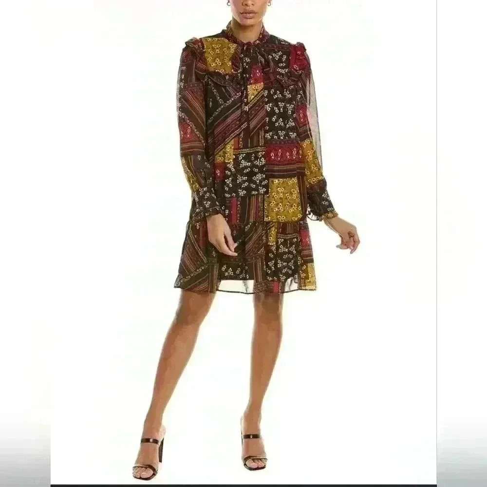 Julia Jordan Chiffon Tunic Dress Size 10 - Picture 1 of 9
